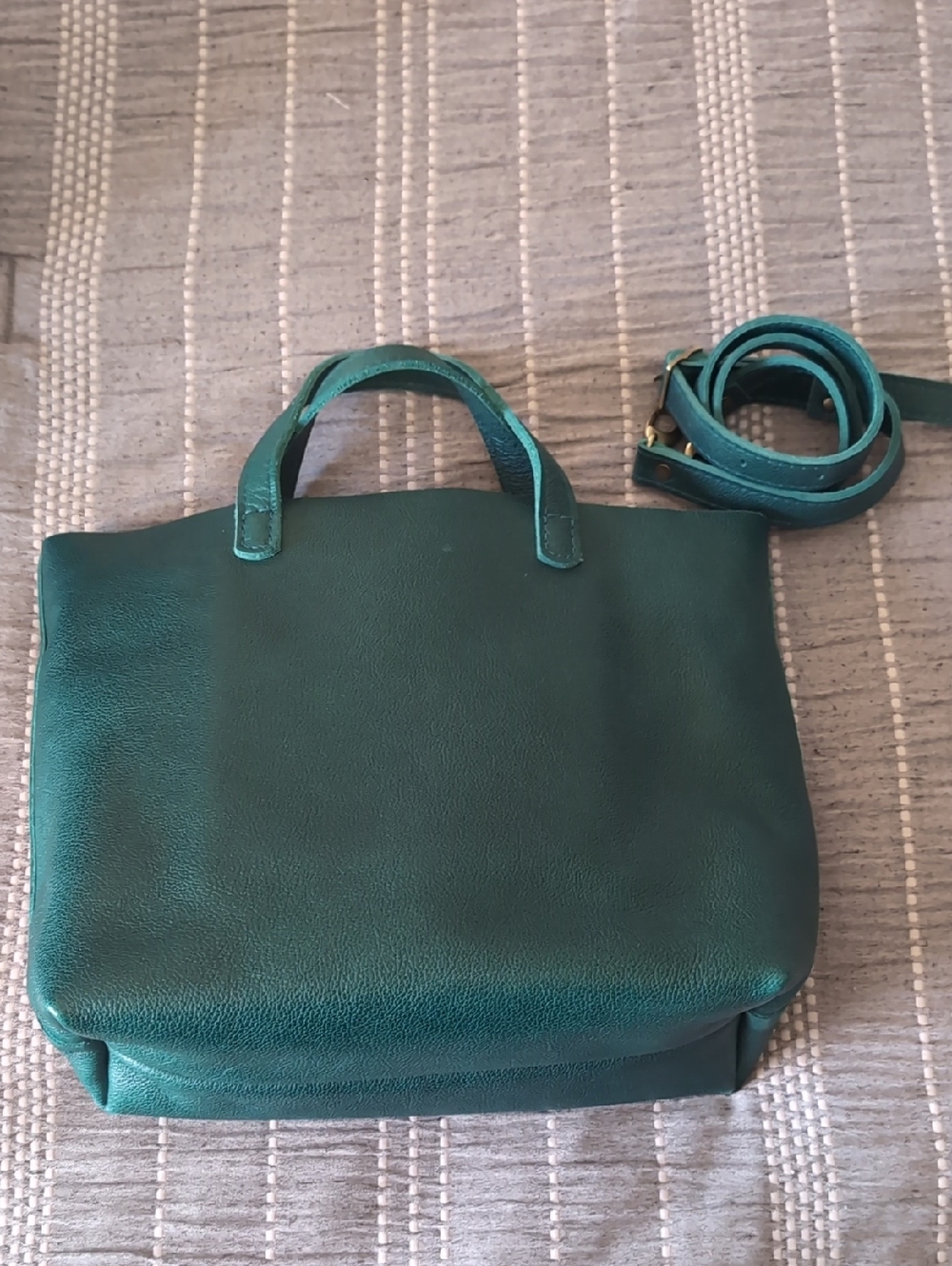 Portland Leather Medium Crossbody Tote - Sea Glass - Picture 2 of 4